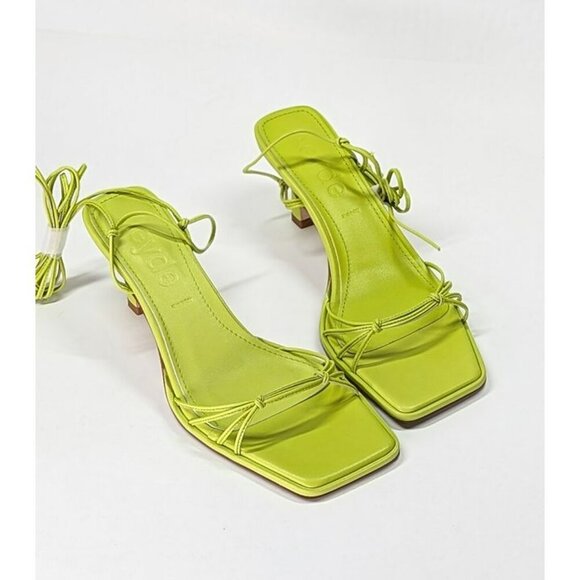 Aeyde Roda Women's Lace up Leather Sandals Apple Green Size 38.5 EU (MSRP $295) - Picture 5 of 11